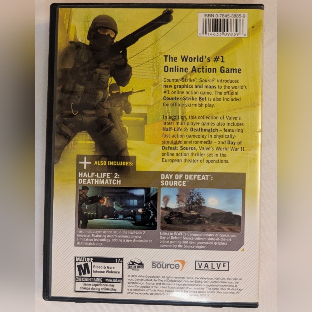 Counter-Strike: Source 4-Disc Set PC CD-ROM VALVe 2005 w/ Insert & CD Key - Picture 2 of 5